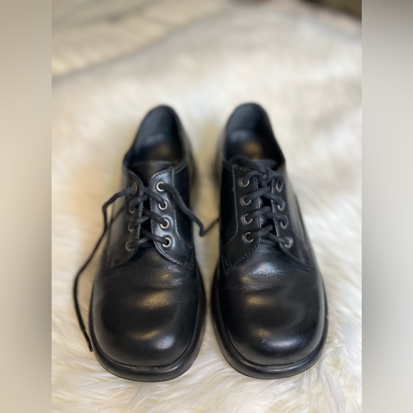 Dansko Black Platform Chunky Oxford Shoe School Shoes Y2K look Size 5.5 - Picture 8 of 9
